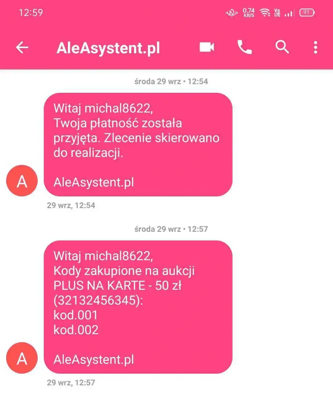 creating a list of codes