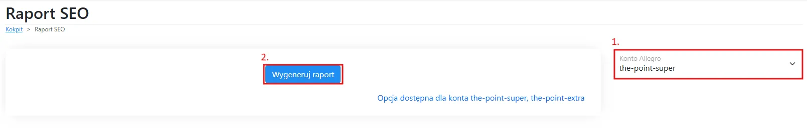 How to generate a report