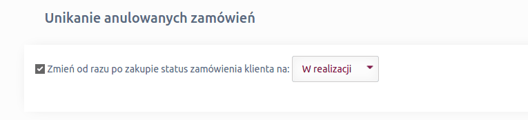 anulowanie zamówień