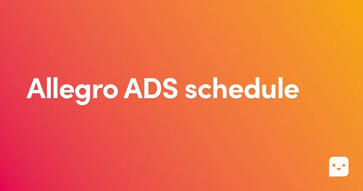 Allegro ADS schedule