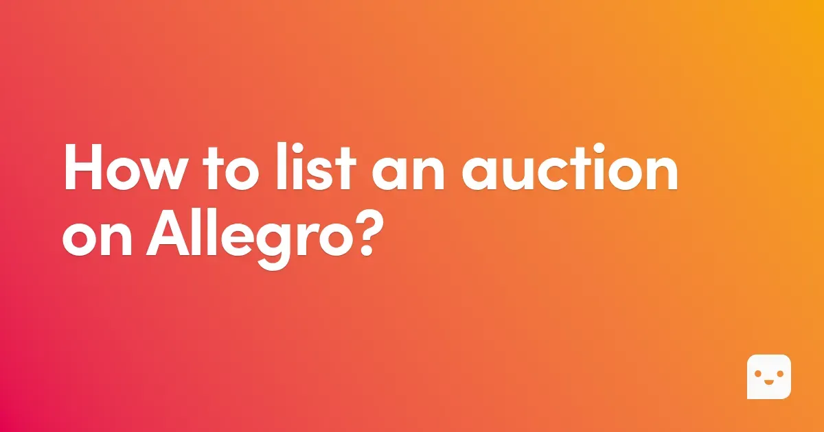 How to list an auction on Allegro?