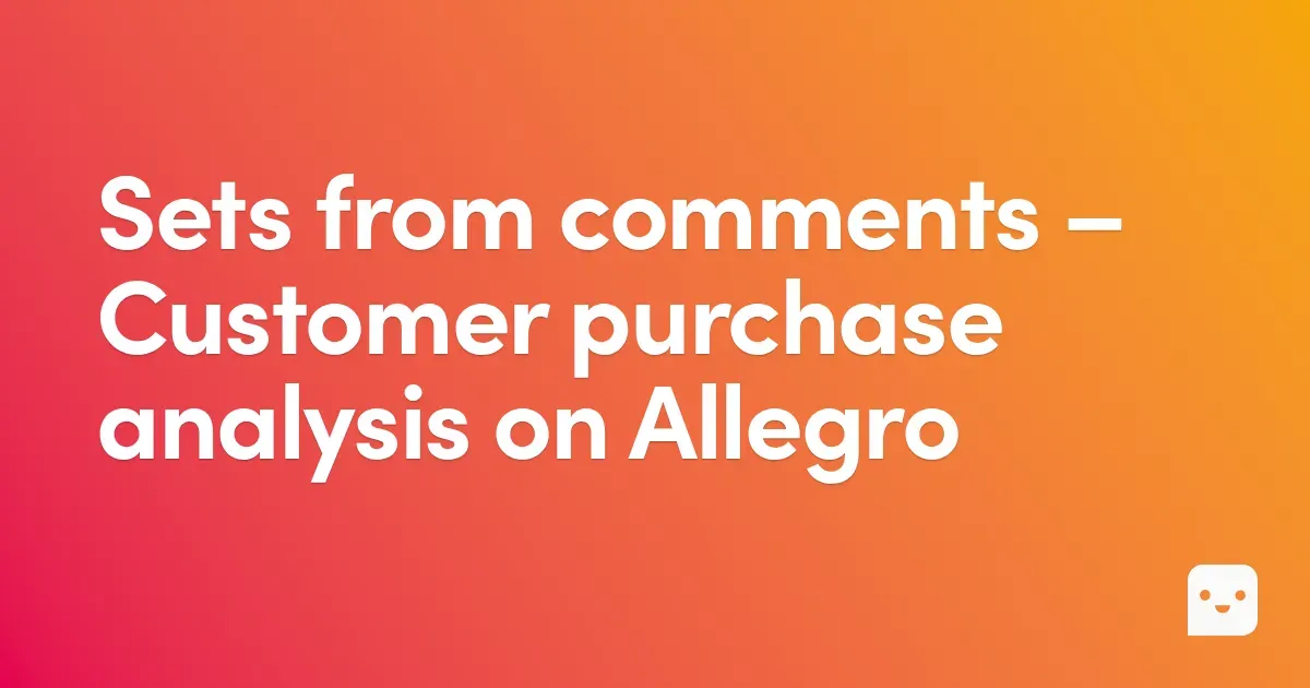 What product sets to create - sets from comments