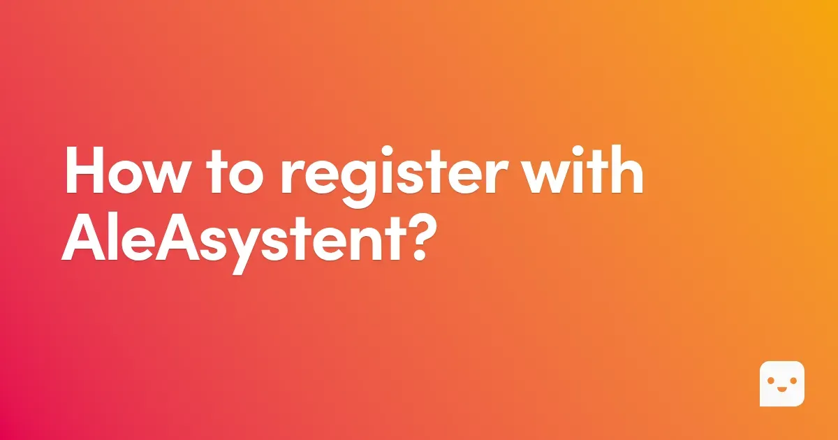 How to register with AleAsystent?