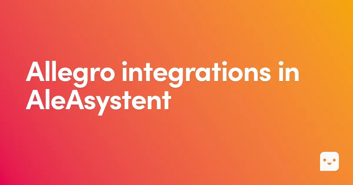 Allegro integrations in AleAsystent
