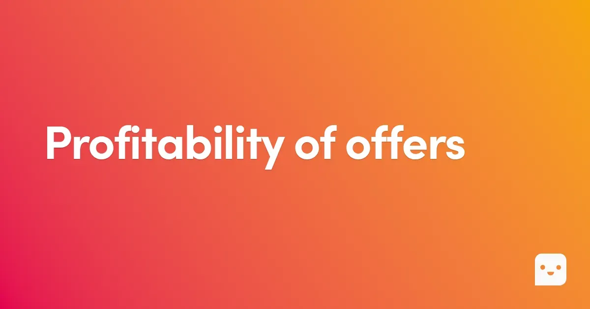 Profitability of offers